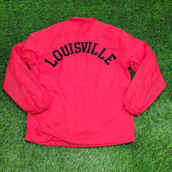 Vintage 70s University-of-Louisville Coach Jacket Large 23x29 Lined - Picture 1 of 14